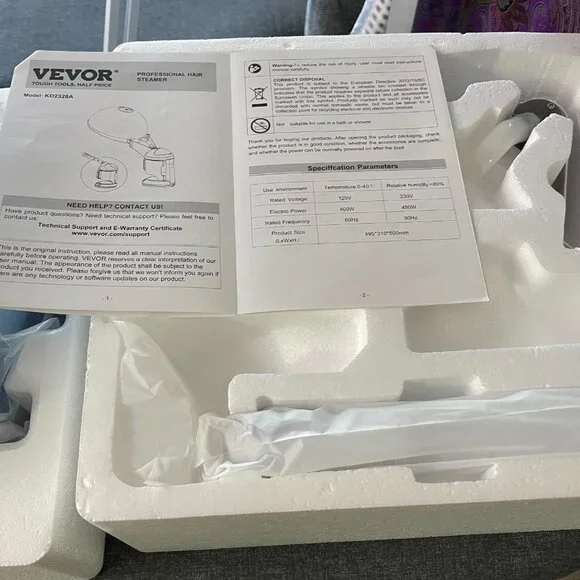 NEW Hair Steamer, 2 in 1 UV Ozone Hair & Facial Steamer - Picture 10 of 12